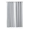 2-Piece Elvia Curtain, Silver & White - 240x135 Cm