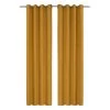 2-Piece Clementia Curtain, Yellow – 140x240 Cm
