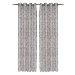 2-Piece Parker Jacquard Curtain, Dark Beige – 135x300 Cm