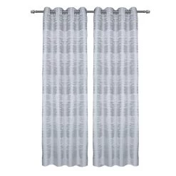 2-Piece Yuri Jacquard Curtain, Light Grey – 135x300 Cm