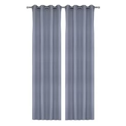 2-Piece Juniper Jacquard Curtain, Blue – 135x300 Cm