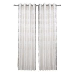 2-Piece Yuri Jacquard Curtain, Ivory – 135x300 Cm