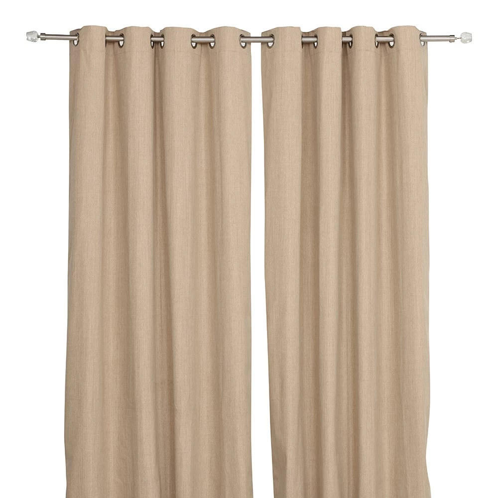 2-Piece Solar Curtain Set, Beige - 140x300 Cm 1 2-Piece Solar Curtain Set, Beige - 140x300 Cm