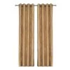 2-Piece Breeze Jacquard Curtain, Gold – 135x300 Cm