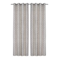 2-Piece Morris Curtain Set, Beige - 135x240 Cm