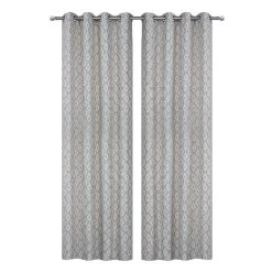 2-Piece Morris Curtain Set, Grey - 135x240 Cm
