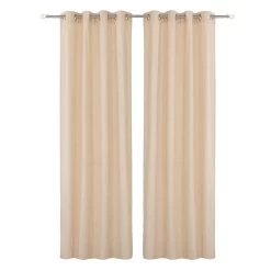 2-Piece Flippen Curtains, Cream – 135x300 Cm