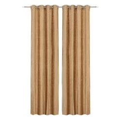 2-Piece Texas Curtains, Gold – 135x300 Cm