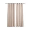 2-Piece Maliha Curtain Set, Taupe - 140x300 Cm