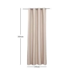 2-Piece Maliha Curtain Set, Taupe - 140x300 Cm 5 2-Piece Maliha Curtain Set, Taupe - 140x300 Cm -decoration 5110701503573 3