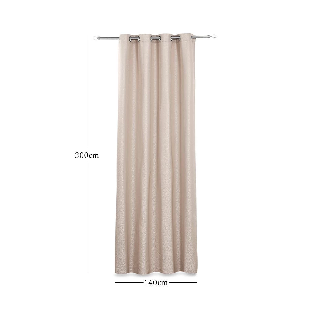 2-Piece Maliha Curtain Set, Taupe - 140x300 Cm 3 2-Piece Maliha Curtain Set, Taupe - 140x300 Cm - Image 3