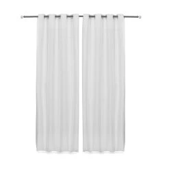 2-Piece Maliha Curtain Set, Ivory - 140x300 Cm