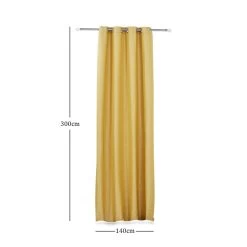 2-Piece Maliha Curtain Set, Ochre - 140x300 Cm -decoration 5110701503597 3