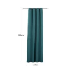 2-Piece Zayn Curtain Set, Teal - 140x300 Cm 5 2-Piece Zayn Curtain Set, Teal - 140x300 Cm -decoration 5110701503627 3