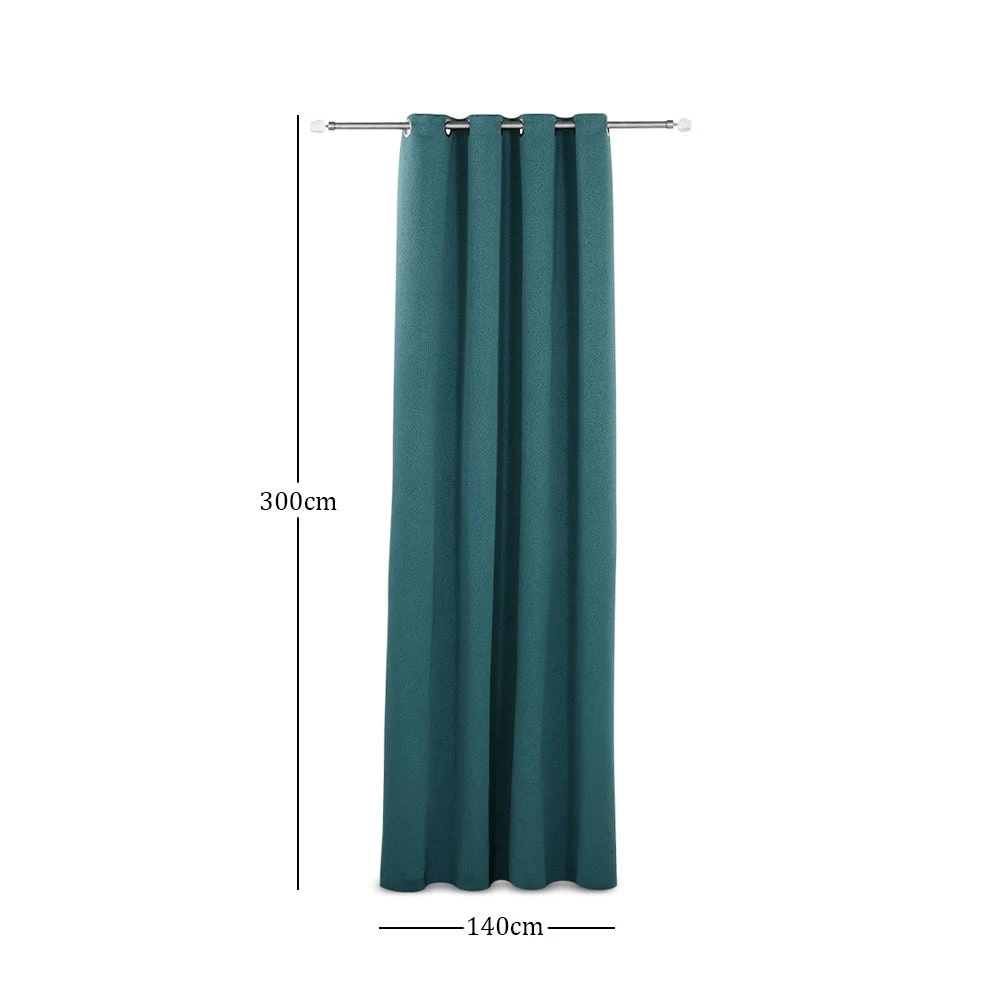 2-Piece Zayn Curtain Set, Teal - 140x300 Cm 3 2-Piece Zayn Curtain Set, Teal - 140x300 Cm - Image 3