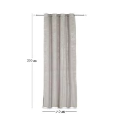 2-Piece Cosima Curtain Set, Silver - 140x300 Cm -decoration 5110701503641 3