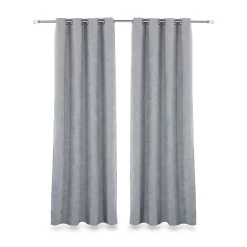 2-Piece Dayton Curtain Set, Silver - 135x300 Cm