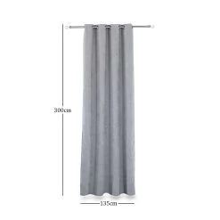 2-Piece Dayton Curtain Set, Silver - 135x300 Cm -decoration 5110701503672 3