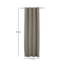 2-Piece Dayton Curtain Set, Taupe - 135x300 Cm -decoration 5110701503689 3