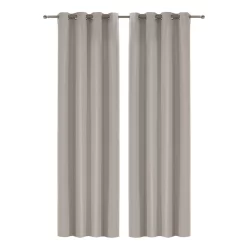 2-Piece Melis Black Out Curtain Set, Ivory - 135x300 Cm