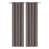 2-Piece Melis Black Out Curtain Set, Brown - 135x300 Cm