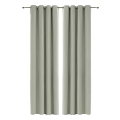2-Piece Melis Black Out Curtain Set, Pistachio - 135x300 Cm