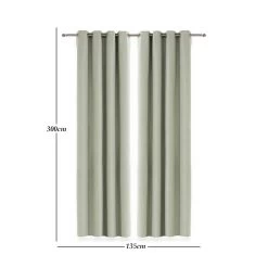 2-Piece Melis Black Out Curtain Set, Pistachio - 135x300 Cm -decoration 5110701503801 3