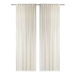 2-Piece Katie Sheer Curtain Set, Cream - 140X290 Cm