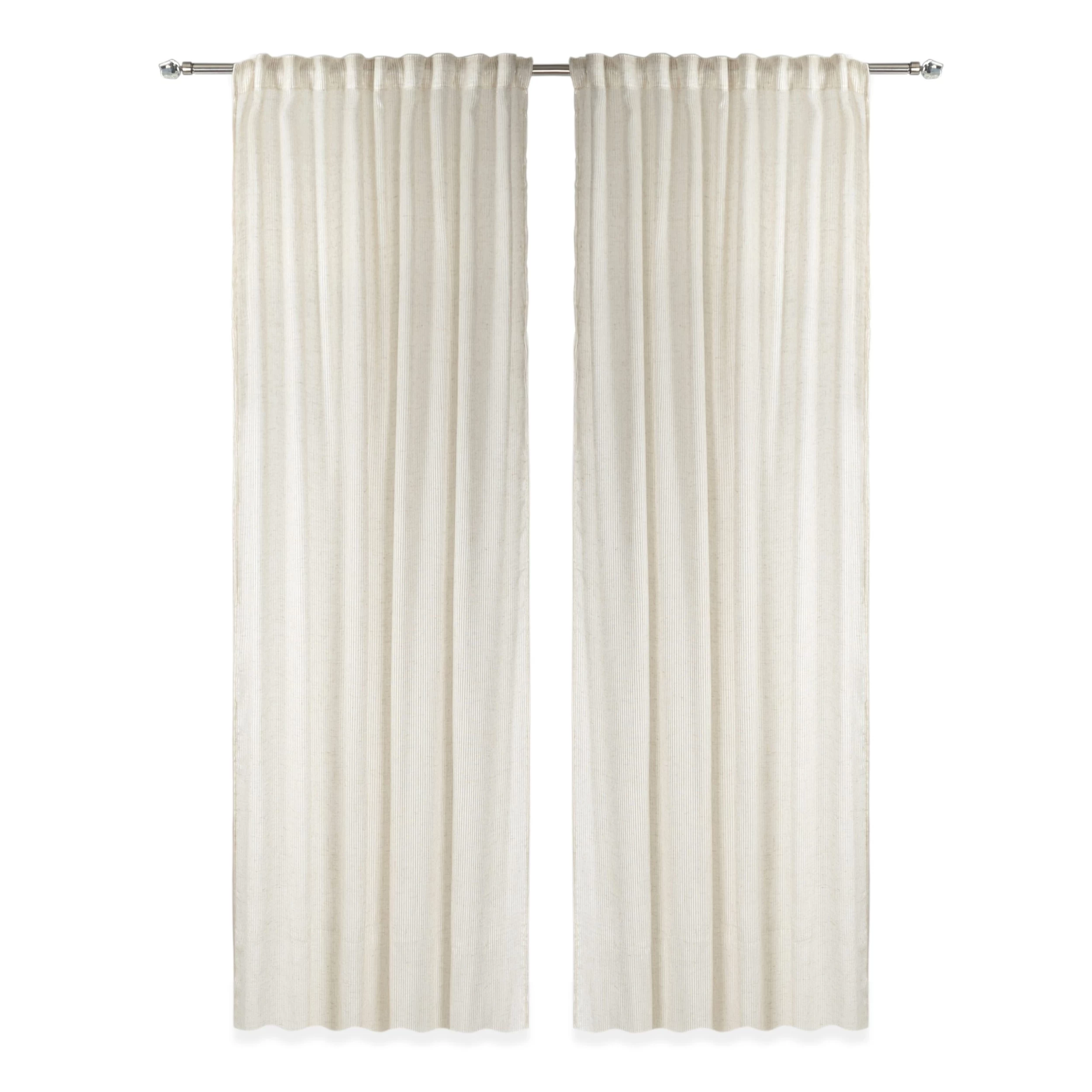 2-Piece Katie Sheer Curtain Set, Cream - 140X290 Cm 1 2-Piece Katie Sheer Curtain Set, Cream - 140X290 Cm