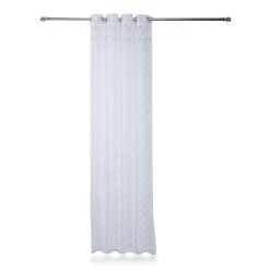 2-Piece Simone Sheer Curtain Set, White - 140X300 Cm