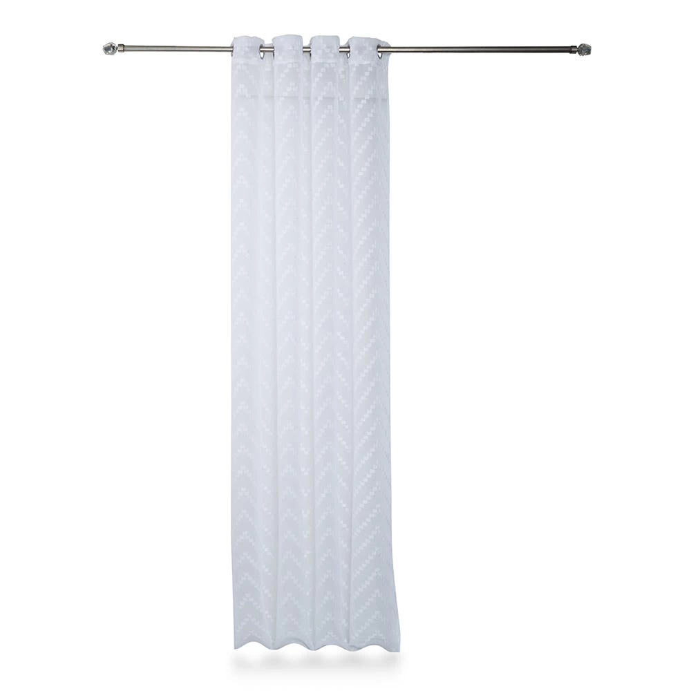 2-Piece Simone Sheer Curtain Set, White - 140X300 Cm 1 2-Piece Simone Sheer Curtain Set, White - 140X300 Cm