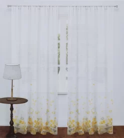 2-Piece Floris Sheer Curtain Set, Multicolour - 140x290 Cm
