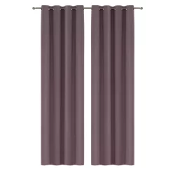 2-Piece Melis Black Out Curtain Set, Berry - 135x300 Cm