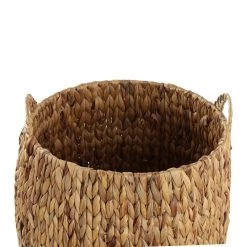 Water Hyacinth Drum Basket With Lid, Natural - 37 X 27 X 47 Cms 5 Water Hyacinth Drum Basket With Lid, Natural - 37 X 27 X 47 Cms -decoration 5110801200525 3