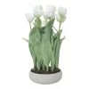 Artificial White Tulips In Pot – 46 Cms