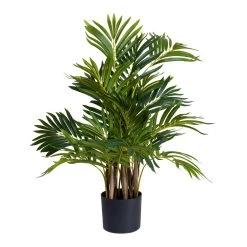Artificial Mini Palm Tree In Pot, Green – 80 Cm