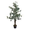 Artificial Potted Eucalyptus Plant, Green - 120 Cm