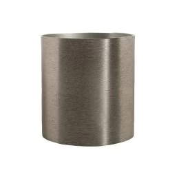 Sahara Metal Planter, Brushed Silver – Medium, 18 Cms