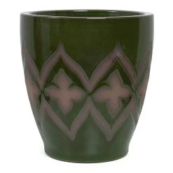 Ceramic Monta Planter, Green - 33 Cm