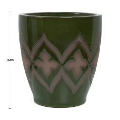 Ceramic Monta Planter, Green - 33 Cm 5 Ceramic Monta Planter, Green - 33 Cm -decoration 5110900403711 3