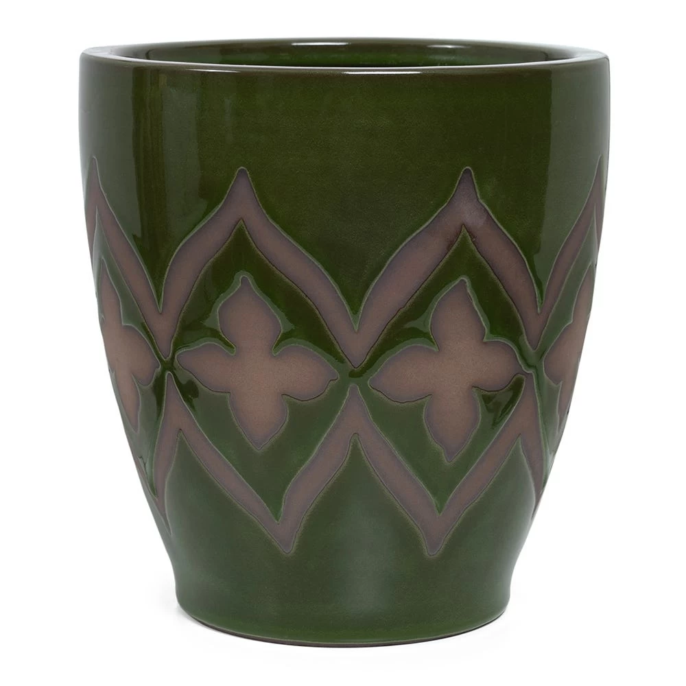 Ceramic Monta Planter, Green - 26 Cm 1 Ceramic Monta Planter, Green - 26 Cm