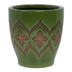 Ceramic Monta Planter, Green - 20 Cm