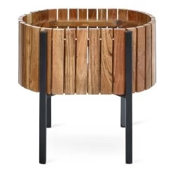 Rosa Large Planter Stand, Black & Natural - 44x40 Cm