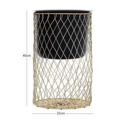 Orchid Medium Planter Stand, Gold & Black - 25x40 Cm -decoration 5110900403933 4 2