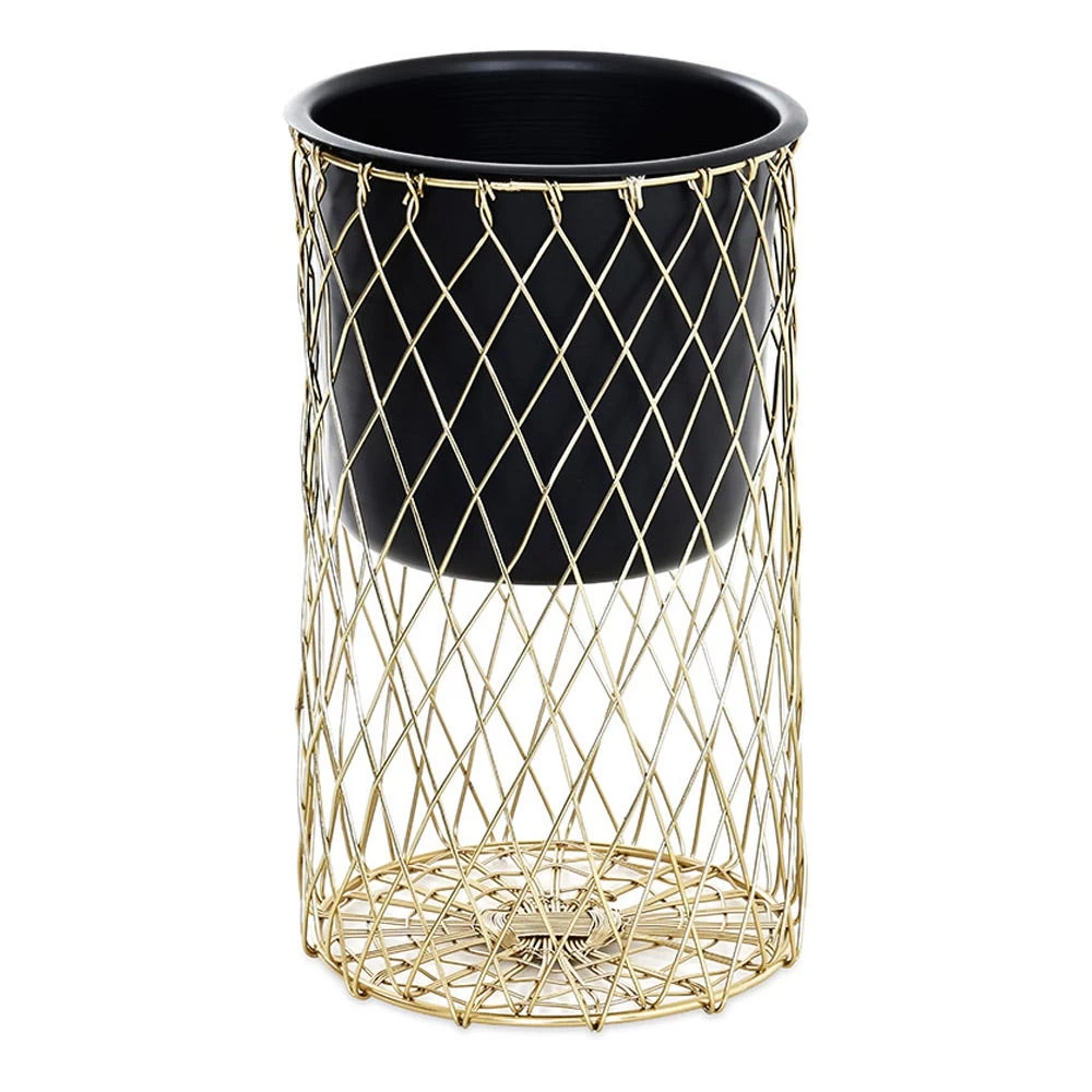 Orchid Small Planter Stand, Gold & Black - 20x35 Cm 1 Orchid Small Planter Stand, Gold & Black - 20x35 Cm