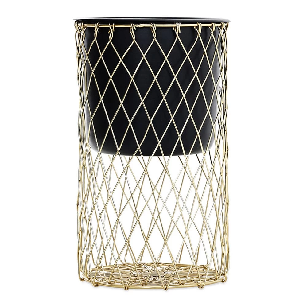 Orchid Small Planter Stand, Gold & Black - 20x35 Cm 2 Orchid Small Planter Stand, Gold & Black - 20x35 Cm - Image 2