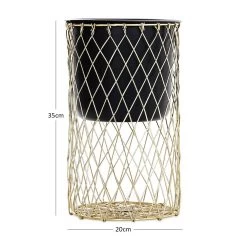 Orchid Small Planter Stand, Gold & Black - 20x35 Cm 7 Orchid Small Planter Stand, Gold & Black - 20x35 Cm -decoration 5110900403940 4 2
