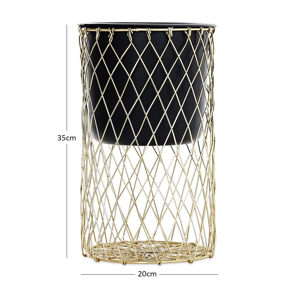Orchid Small Planter Stand, Gold & Black - 20x35 Cm 4 Orchid Small Planter Stand, Gold & Black - 20x35 Cm - Image 4