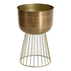 Iris Large Planter Stand, Gold - 30x47 Cm