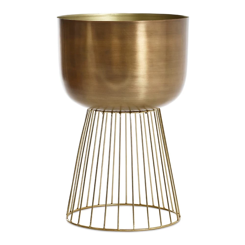 Iris Large Planter Stand, Gold - 30x47 Cm 2 Iris Large Planter Stand, Gold - 30x47 Cm - Image 2